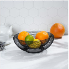 Фруктовница Доляна Grid чёрная 6908110