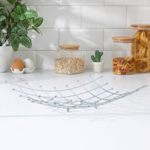 Фруктовница «Доляна» 34×34см хром 9437945