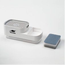 Дозатор с подставкой для губки Raccoon 550мл 9350608