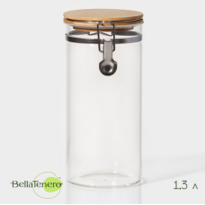 Банка для сыпучих продуктов Bella Tenero «Эко» 1300мл 7129878