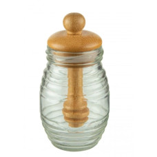 Банка д/меда с ложкой КАТУНЬ бамбук КТ-БМ-01