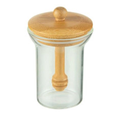 Банка д/меда с ложкой КАТУНЬ бамбук КТ-БМ-03