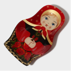 Блюдо Доляна «Матрёшка в красном» 3941269
