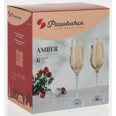Набор бокалов для шампанского Paşabahçe «Amber» 6шт 200мл 440295/6946092
