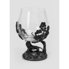 Бокал для коньяка «Лев» 310 мл серебро 10516891