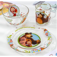 Набор детской посуды «Маша и Медведь» Добрый день 3пр 4481526