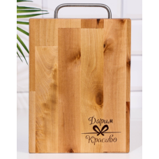 Доска разделочная «Прямоугольник» малая (металлическая ручка) 24×18×1,8см 7364891 Доска разделочная «Прямоугольник» малая (металлическая ручка) 24×18×1,8см 7364891