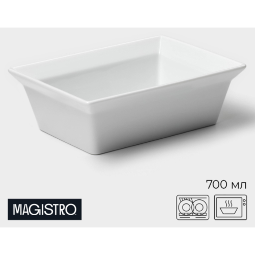 Форма для выпечки Magistro White gloss 700мл 17.5×13.5×5.5см 9925802