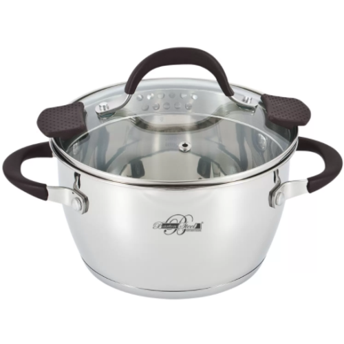 Кастрюля BartonSteel 5,5л BS-2117-24  brown