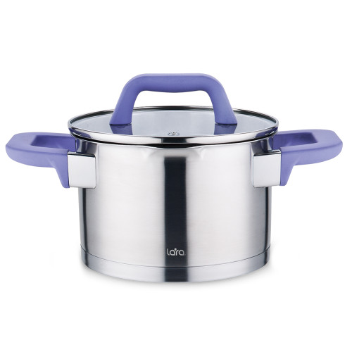 Кастрюля LARA LR02-252 Лаванда 2,8л
