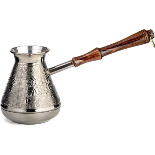 Турка медная LARA LR15-03 «виноград» деревянная