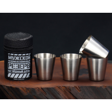 Подарочный набор стопок в чехле «Мужской резерв», 4 шт х 30 мл 9843191