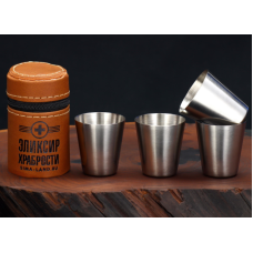 Подарочный набор стопок в чехле «Эликсир храбрости», 4 шт х 30 мл 9843202