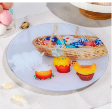 Подставка стек. для торта вращающая «Пасхальная корзинка» 7354335