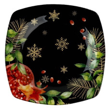 Тарелка плоская новогодняя «Зимние истории» 20×20см 9586621