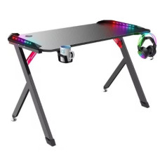 Игровой стол Defender Spirit RGB, подвес кружки+гарн, ч (64389)