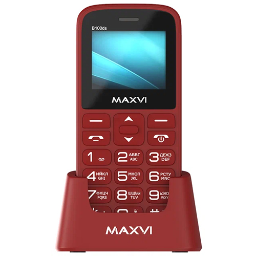 Моб.телефон Maxvi B100ds Red