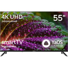 Телевизор Hyundai H-LED55BU7012 черный (YaOS)