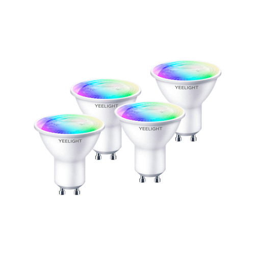 Комплект умных лампочек Yeelight  GU10 Smart bulb(Multicolor)(4-pack) / YLDP004-A