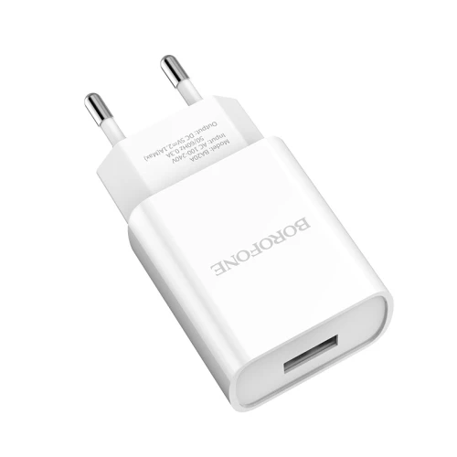 СЗУ Borofone BA20A 1USB 2.1A white СЗУ Borofone BA20A 1USB 2.1A white