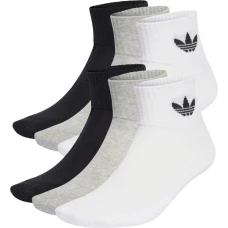 Носки Adidas Mid Ankle 6P черн/бел/сер IJ5628 (Размер S/36-38)