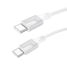 Кабель Borofone BX101 Type-C/Type-C 60W 1m white