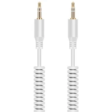 Кабель AUX Krutoff Spiral 1.8m, белый