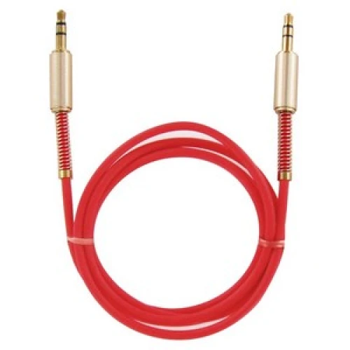 Кабель AUX Krutoff Spring 1m, красный Кабель AUX Krutoff Spring 1m, красный