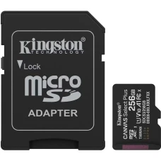 Kingston Micro SDCS3 256Gb Class10 V10 A1 Select Plus+adapt