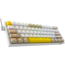 Клав игр Redragon Fizz механич, 61кн,беж-желт,red свитч