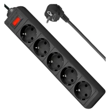 Сетевой фильтр Defender ES 3 черный, 3,0 м, 5 роз (99485)