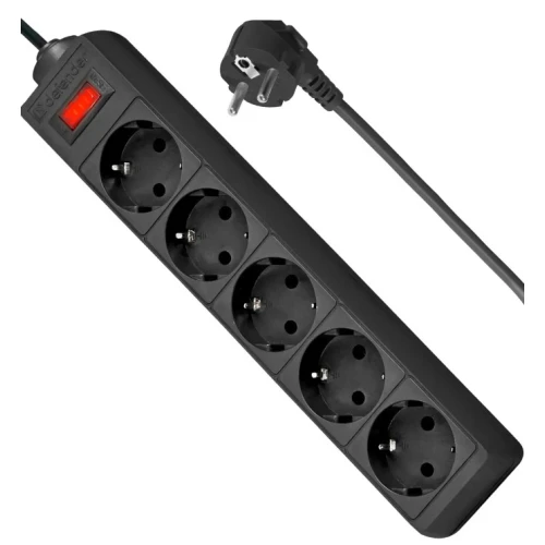 Сетевой фильтр Defender ES 3 черный, 3,0 м, 5 роз (99485) Сетевой фильтр Defender ES 3 черный, 3,0 м, 5 роз (99485)
