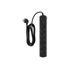 Сетевой фильтр Ippon BK-6-EU-3-10-B 3м (6 розеток) черный (коробка)
