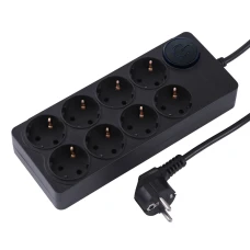 Сетевой фильтр Ippon BK-8-EU-5-16-B 5м (8 розеток) черный (коробка)