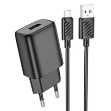 СЗУ Hoco C134A 1USB 12W+Micro black