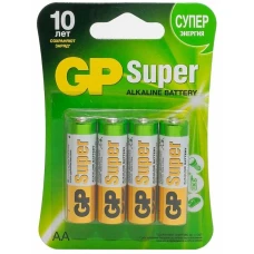 Эл пит GP Super Alkaline 15A LR6 AA (4шт) блистер GP 15A-2CR4