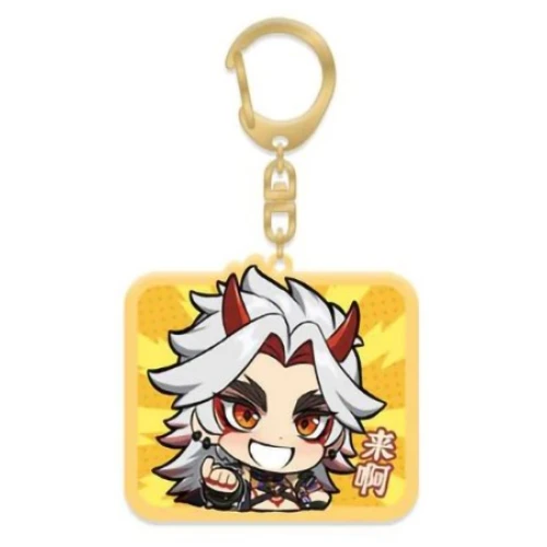 Брелок акриловый Chibi Expressions Character Acrylic Keychain Arataki Itto Брелок акриловый Chibi Expressions Character Acrylic Keychain Arataki Itto
