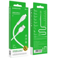 Кабель Borofone BX51 Micro 2.4A 1m white