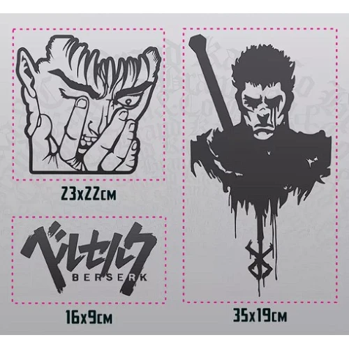 Наклейки на ПК корпус ноутбук Аниме Берсерк Наклейки на ПК корпус ноутбук Аниме Берсерк