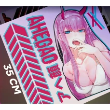 Наклейки на ПК корпус ноутбук  Zero Two Ахегао
