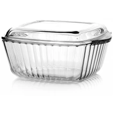 Форма для запекания Paşabahçe Borcam 2,8л с крышкой жаропрочное стекло 59049/2864037