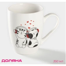 Кружка Доляна «Котики меломаны» 350мл 4937782
