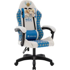 Игровое Кресло Defender Legas Белый/Синий/Магия,класс 2,PU