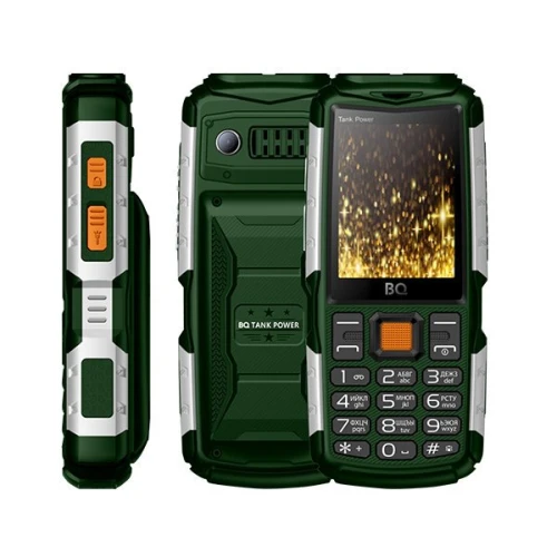 Моб. телефон BQ 2430 Tank Power Green-Silver