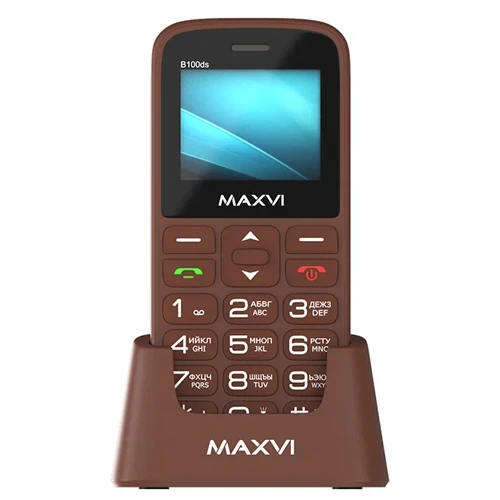 Моб.телефон Maxvi B100ds Brown