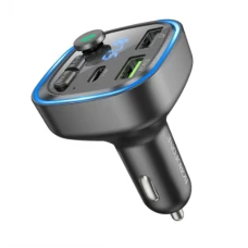 FM-модулятор Borofone BC48 2USB+1Type-C QC3.0 W18 Black