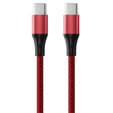 Кабель Accesstyle  CC30-F100M Type-C-Type-C black-red