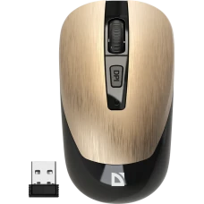 Мышь беспр Defender Wave MM-995 золото бесшумн (52994)