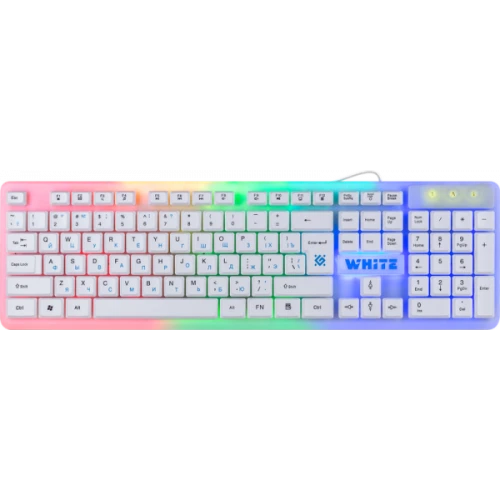 Клавиатура игр Defender White GK-172 RU рад. подсв., 104 кн (45172) Клавиатура игр Defender White GK-172 RU рад. подсв., 104 кн (45172)