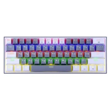 Клав игр Redragon Fizz механич, 61кн, тих, серо-бел (70675)